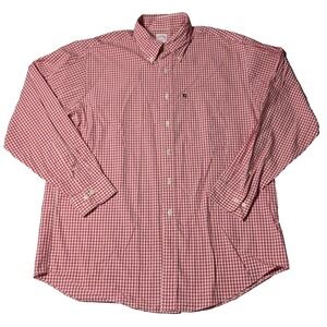 BROOKS BROTHERS‎ 346 ALL COTTON Men Large Pink Gingham Check Button Shirt